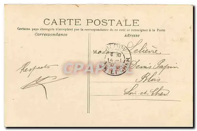 PARIS – Jardim do Luxembourg, O Senado — C.M. — n°74 — Verso