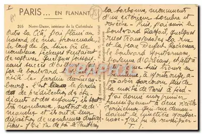 Notre-Dame w Paryżu — wnętrze — Yvon, nr 205 — Rewers
