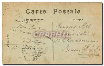 Paryż — Pomnik Victora Hugo — LL — Rewers
