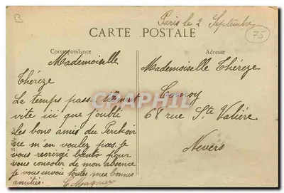 PARIS — Avenida dos Campos Elísios — editor Paris, n° 4113 — Verso