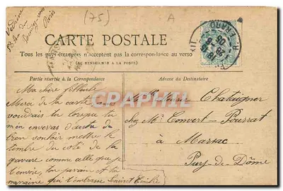 PARIS — Saint-Germain l'Auxerrois — widok katedry i budynku obok — Rewers
