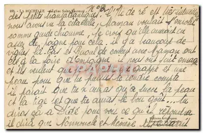 La Rochelle — Igreja de São Salvador — Edições Artiques, R. Bergeron — Verso