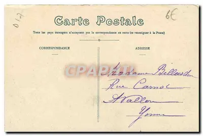 Tonnay-Charente — O Velho Castelo a Oeste — Braun depositado — Verso
