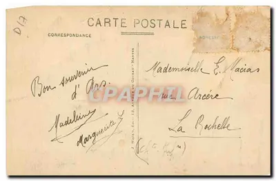 Ilha de Ré — O campanário e o portal da igreja romana — editor não identificado, n° de série 47 — Verso