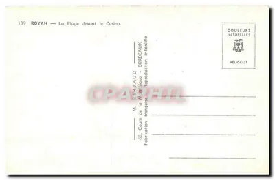 Royan — De Strand voor het Casino — M. BFR.JAUD — Achterkant