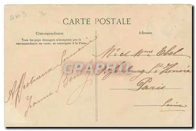 Ravin da Cère, perto de Vic — L'Auvergne 210 — editor não identificado — Verso