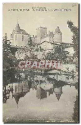 La Rochefoucauld — O Castelo ao Nordeste e a Tardoire — E. Braun, fot.-éd., Royan (Charente-Inférieure)