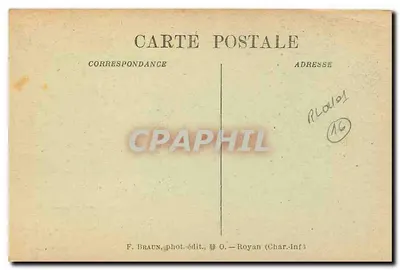 Angoulême — Środkowa część zachodniej fasady katedry przedstawiającej scenę Ostatecznego Sądu (sztuka romańska) — F. Braun, fot.-wyd., O.-Royan (Char.Inf.) — Rewers
