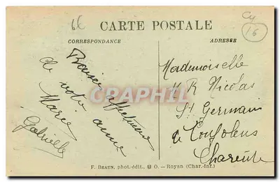 LA ROCHEFOUCAULD — O Castelo e o Ponte da Tardoire — F. Braun, fot.-edit., Royan (Char-Inf.) — Verso