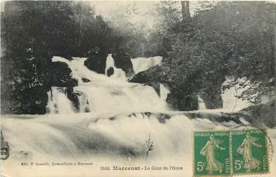 Marcenat - Le Gour de l'Ouve — editor P. Quenuille, loja de ferragens em Marcenat, n° 2166