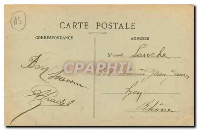 Marcenat - Le Gour de l'Ouve — editor P. Quenuille, loja de ferragens em Marcenat, n° 2166 — Verso