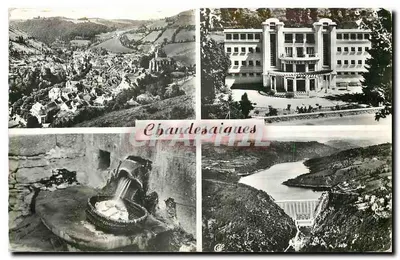 Chaudesaigues — Vista geral — Estação Termal, Barragem de Sarrans — Editor REAL-PHOTO