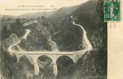 Ravin da Clidelle e Ponte da Morte, em Menest — O Cantal pitoresco 660