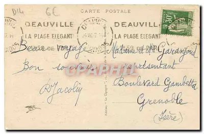 Deauville, a Praia das Flores — A Praia — The Flowered Beach — The Beach — Edição 'La Cigogne' n°61 — Verso