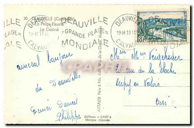 O Casino de Deauville — A Praia Florida — Edições Gaby — Verso