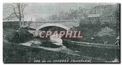 Vista da Touques (Normandia) — ponte sobre o rio — editor não identificado