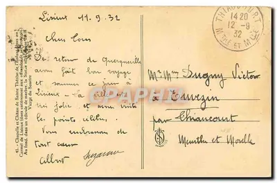 Capela de Santa Térèsa — Lisières — editor anônimo, n°41 — Verso