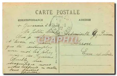 Estrada de Gavarnie — Le Corrent e as Montanhas de Sallanches — B.R. — Verso