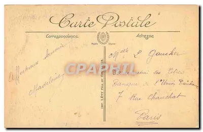 Widok z Cauterets — Jezioro Gaube i Vignemale — LL. — Wyd. Lévy Frères — Rewers