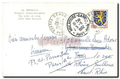 Hendaye — Granica francusko- Hiszpańska — widok z lotu — Kap — Rewers