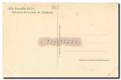 Pierrefitte (H.-P.) — Widok z drogi do Cauterets — Wydawnictwo Philippe Duvault-Lourdes — Rewers