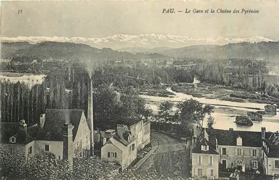 Pau — O Gave e a Cadeia dos Pirineus — editor não identificado, n° de série 31