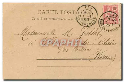 Zamek — Pau — R. & J. D. 1076b — Rewers