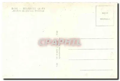 Biarritz — Ogrody i Kasyno Bellevue — wydawca DART & PAU, n° S-208 — Rewers