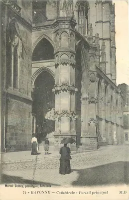 Bayonne — Catedral — Portal principal — Marcel Delboy, fototipia, Bordeaux