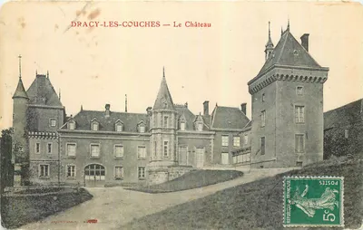 Dracy-les-Couches — O Castelo — Editor: J. P. & J. J. Broussin