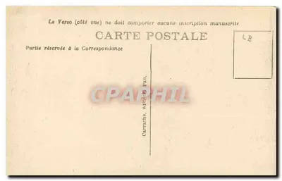 PAU — O Boulevard dos Pirineus — editor Carnache, Pau, n°24 — Verso