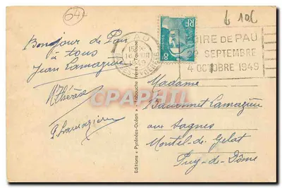 Pau — El Castillo de Enrique IV — Ediciones « Pyrénées-Océan » — Reverso