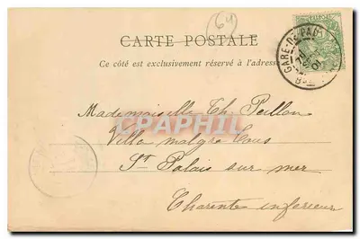 Cour d'Honneur do Castelo — Pau — HERSKOWIZA FILS, Óptico, 2 Rue Henri-IV — Verso