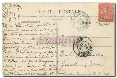 Brides-les-Bains e os Glaciares da Vanoise — E. Reynaud, Chambéry, n° 332 — Verso