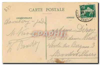 Chambéry - Facha da Santa Capela — construída em 1641 por Christine da França, viúva de Victor-Amédée I e mãe de Charles-Emmanuel II — editor Cretaud & Cie, n° 218 — Verso