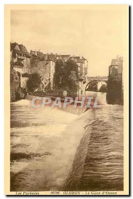 Oloron - Le Gave d'Ossau — Les Pyrénées — n° 10796 — Edição das Galerias Francesas, Oloron Ste Marie