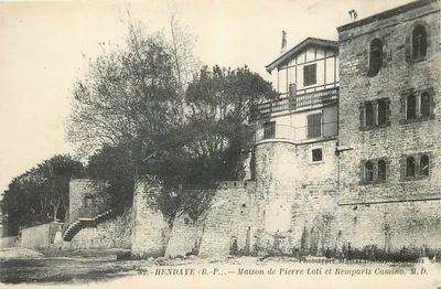 Hendaye (B.P.) — Casa de Pierre Loti e Muralhas de Camino — Fototipia Marcel Peribay, Barceloux