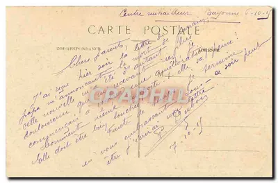 Blackritz — Uma tempestade nos Rochers de la Périgue — Fototipia Marcel Delhay, Bardeaux — Verso