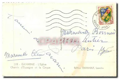 Gavarnie - Katedra i Cirque — Wydawnictwo QUINAULT, Lourdes — Rewers