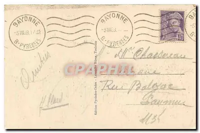 Biarritz - O Porto Vikox — Edição Lapouge-Océan, n°1204 — Verso