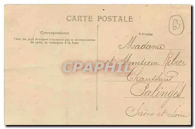 La Bourboule — Widok z Rocher des Fées — Auvergne, Puy-de-Dôme 636 — Rewers