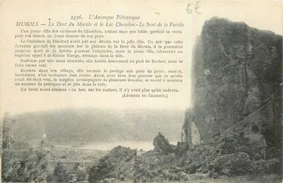 Murols — A Auvergne Pittoresque — A Dente do Marais e o Lago Chambon — O Salto da Pucelle
