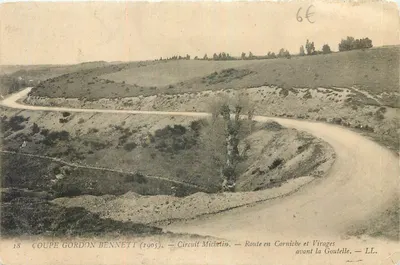 Copa Gordon Bennett (1905) — Circuito Michelin — Estrada em Corniche e Curvas antes da Goutelle — LL.