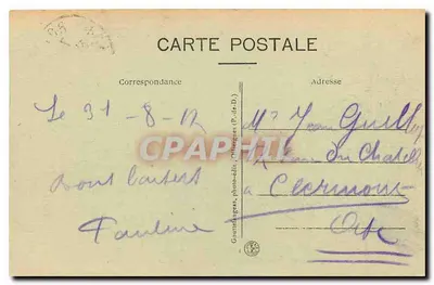 Royat — Wnętrze placówki termalnej — G. d'O. — Rewers