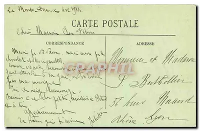 Le Mont-Dore — Widok na plac zabaw w Hotelu Sarciron — LL. nr 21 — Rewers