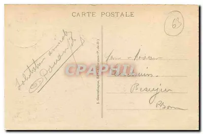 O Viaduto do Grand Tournant e a Estrada de Lyon nas Gorges da Durolle — Thiers — G.D.O. - 216 — Verso