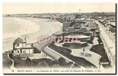 Saint-Malo — A Chaussée du Sillon, vista tirada do Donjon do Castelo — LL
