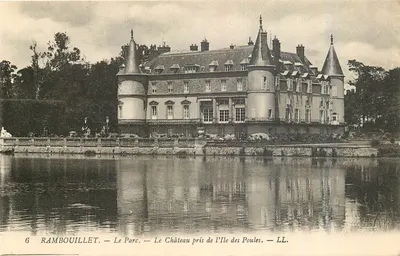 Rambouillet — O Parque — O Castelo visto da Ilha dos Galinhas — LL.