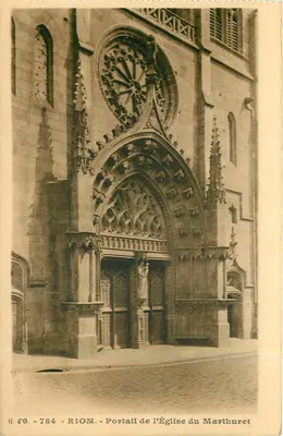 Portal da Igreja do Marthuret — Riom — editor J. Gautefanges, n° 784
