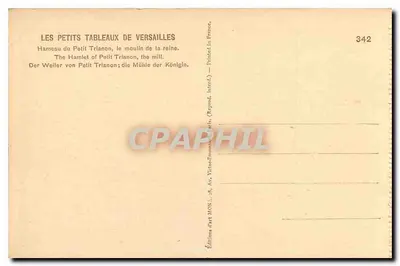 Hameau du Petit Trianon — młyn królowej — Éditions d'art MON, n°342 — Rewers